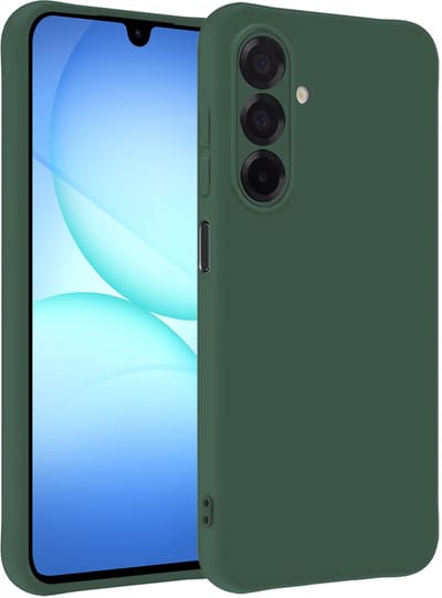 Hoesje - Geschikt voor Samsung Galaxy A17 - Sterk & Shockproof - Siliconen Case - Hoes Cover - Telefoonhoes - Donkergroen