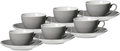 Kaffeetassen mit Untertassen Doppio 200 ml Set van 6