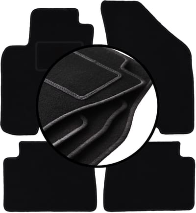 Complete set veloursmatten voor: Daewoo Lanos sedan, hatchback (1997-2004)