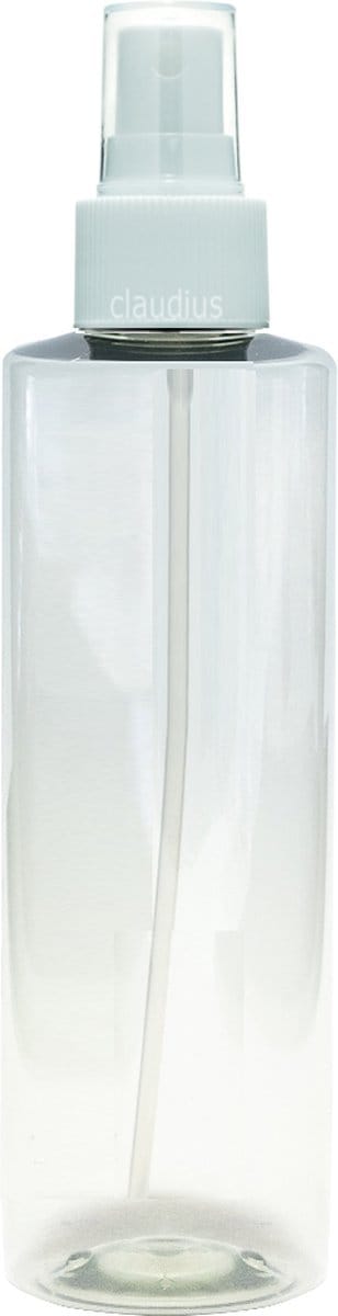 Lege Plastic Fles 250 ml - lichtgroen transparant - met witte verstuiverdop - set van 10 stuks - leeg - navulbaar - spraypomp