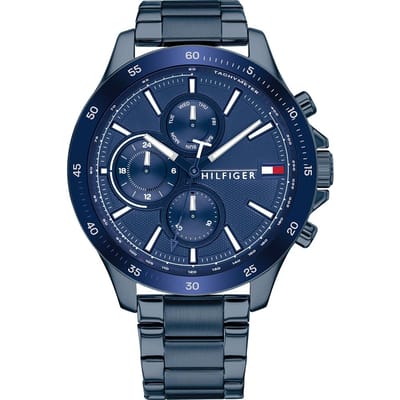 Tommy Hilfiger 1791720 herenhorloge Blauwe band Blauwe wijzerplaat 46mm + doos