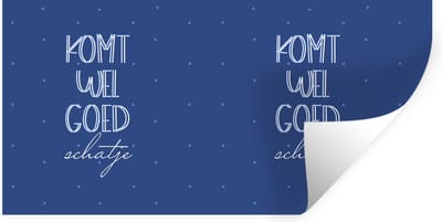 Muurstickers - Sticker Folie - Sterkte - Quotes - Blauw - Liefde - 40x20 cm - Plakfolie - Muurstickers Kinderkamer - Zelfklevend Behang - Zelfklevend behangpapier - Stickerfolie