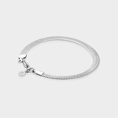 Herringbone Armband 5 mm - Zilveren Schakelarmband - 19 cm lang - Armband Heren - Olympus Jewelry