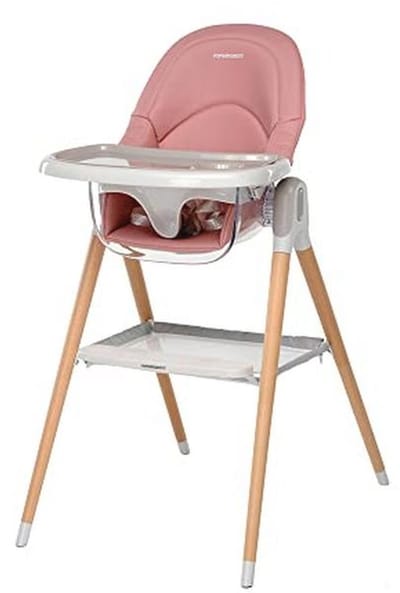 Omkeerbare Kinderstoel voor Kinderen 6 tot 36 Maanden, Roze 2-in-1