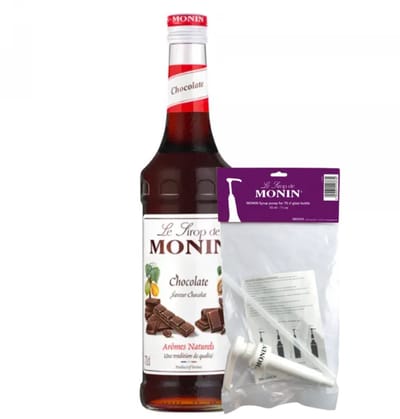 Monin Siroop Chocolate Bruin 70 cl +Pompje