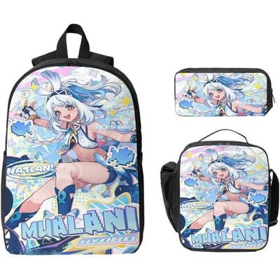 Ensemble de 3 pièces Sac à dos Jeu Genshin Impact pour Enfants Boîtes à crayons Sacs à dos avec Boîte à déjeuner Pour Étudiants École Sac à dos de jour