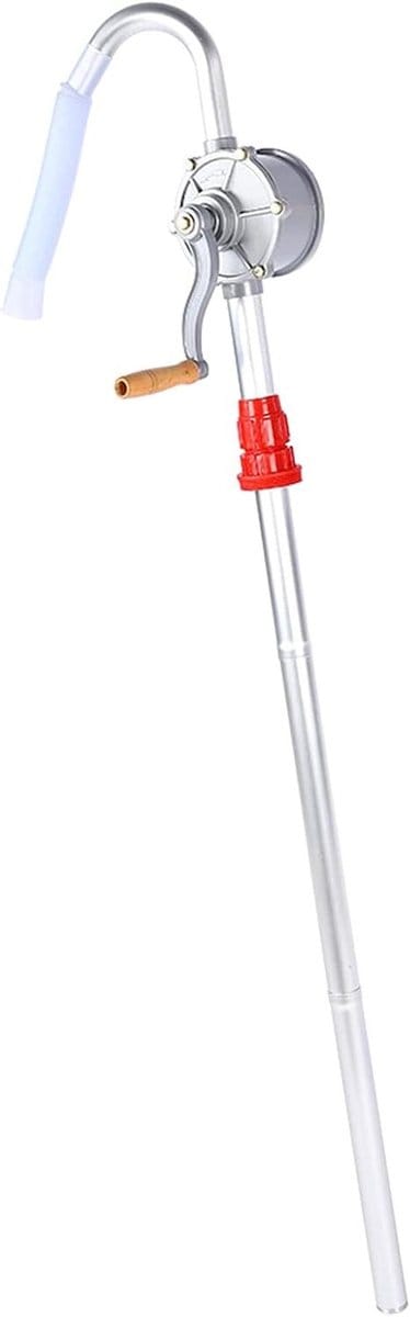 Handmatige oliezuigpomp met filter en 3 zuigbuizen - Roterende oliepomp voor olievaten - Hefhoogte 5,5 meter - 29 l/min