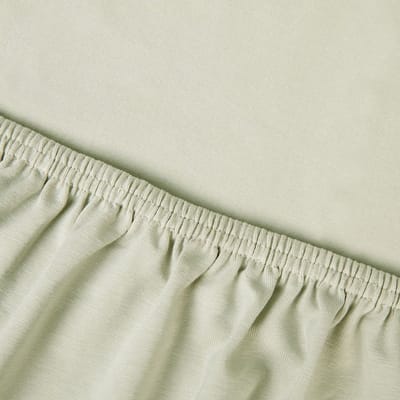Kayori Edo Hoeslaken Katoensatijn - 80-90x200cm - Matrasdikte 35cm - Rondom Elastiek - Biologisch Katoen - Champagne