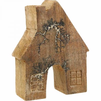 Houten huisdecoratie Kersthuis houten huisdecoratie houten standaard H