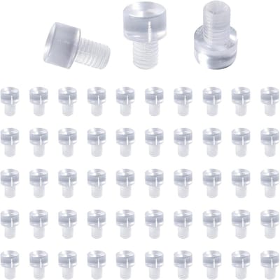 Glazen Tafelbumpers - Rubberen Buffers - Meubels Beschermen - Met Steel - 6mm - Transparant