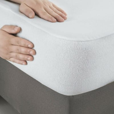 Tavas Pamura Waterdichte Matrasbeschermer - 60x120 cm - Babybed, Ledikant of Juniorbed - Incontinentie Matrashoes - Molton Stretch - Rondom Elastiek - Ademend - Waterproof hoeslaken - 100% Katoenen Badstof - Wit