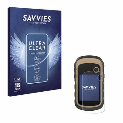 Savvies - Screenprotector voor Garmin eTrex 32x / 30x / 30 / 20x / 20 / 10 - Folie Beschermfolie transparant 18 Stuks