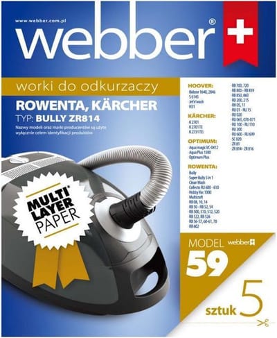 Rowenta Bully - Stofzuigerzakken - ZR814 - OK1800 - Set van 5