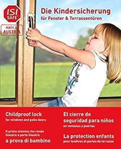 Kinderbeveiliging voor ramen en deuren zonder boren - 2 stuks (wit)