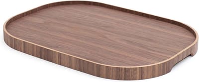 Bosign - CurveLine -Dienblad - Walnoothout - Anti-slip - Large - 47 x 34 x 3 cm