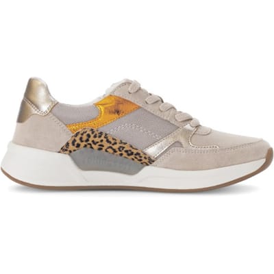 Gabor rollingsoft sensitive 66.958.33 - dames rollende wandelsneaker - Beige - maat 40 (EU) 6.5 (UK)