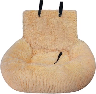 Honden Autostoel - Zitverhoger Huisdier - Veilig Reizen - Afneembare Zitting - 36 x 34 x 20 cm - Abrikoos