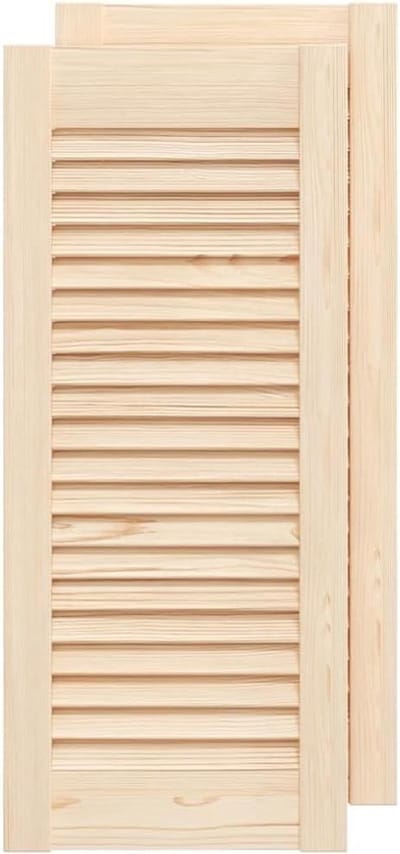 vidaXL Cabinet doors with slats 2 pcs 69x29.5 cm solid pine wood, furniture door, cabinet door, wooden slat panel, cabinet door with slats, slat panel
