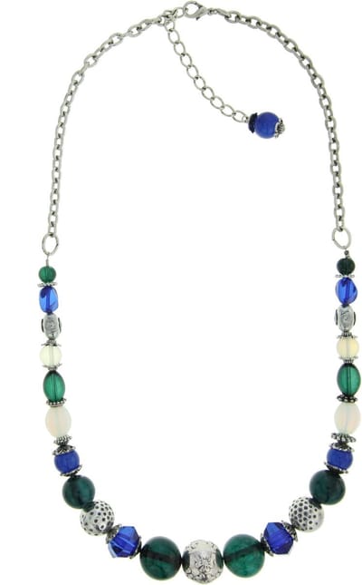Behave - Ketting met kleurrijke kralen - Trendy sieraden - Nikkelvrij - 64 cm + 6,5 cm verlengketting