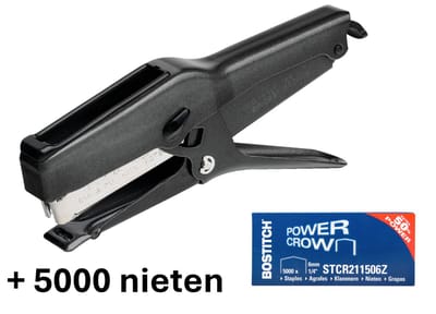 Niettang Bostitch B8P - 20vel - antraciet + 5000 nieten (voordeelset)