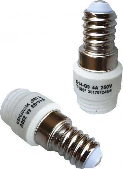 E14 fitting - G9 fitting verloopfitting 2 stuks | wit 230V AC