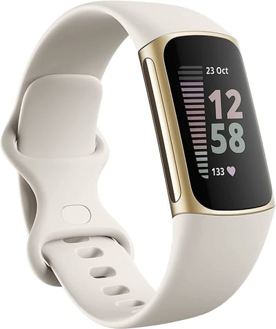 Bandje geschikt voor Fitbit Charge 5 - Wit Siliconen Band