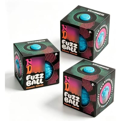 Balle Fuzz NeeDoh Squishy Balle Anti-Stress Douce Tactile Jouet Fidget pour Soulager l'Anxiété Jeu Sensoriel pour Enfants Adultes Cadeaux