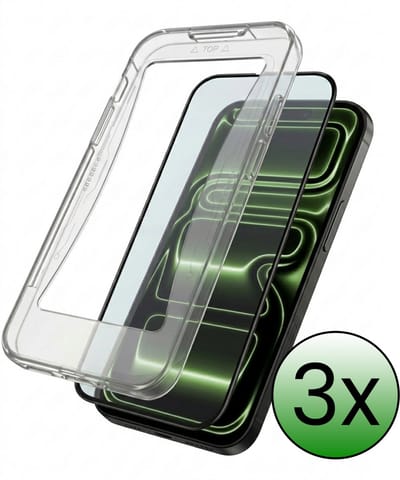 Screenprotector - 3 Stuks Geschikt voor iPhone 17 Pro / 18 Pro - Met Installatie Kit - Beschermglas - Gehard Glas - Tempered Glass - Screen Protector