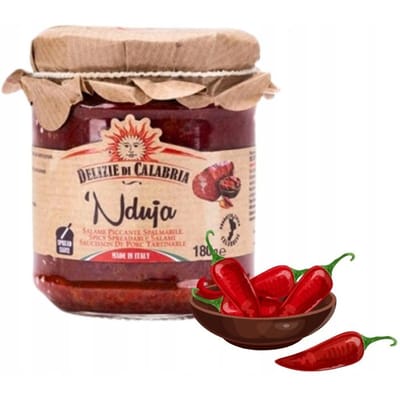 Nduja pittige salami saus met chilipeper 180g Delizie Di Calabria