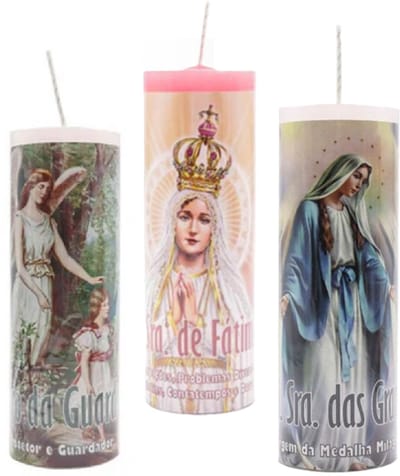 7 dagen kaars set van 3 - O.L.V. van Fatima Kaars - Beschermengel Kaars - Dankbaarheids Kaars