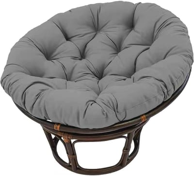 Hangstoelkussen Rond - Zitkussen Tuinstoel - Ontspannen Buiten - Extra Dikke Vulling - 160 x 160 cm - Grijs
