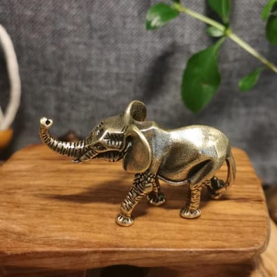 Antiek Messing Olifant Theehuisdier Miniatuur Simulatie Dier Ornamenten Collectie Ambachten Huis Desktop Decoraties black