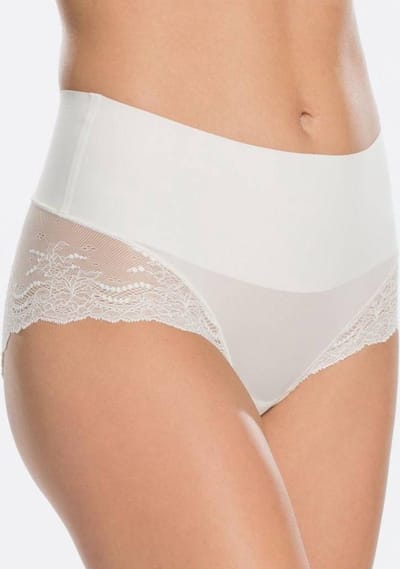 SPANXsupersmooth™ Undie-tectable® Lace Hi-Hipster - Kleur Powder (Wit) - Maat L
