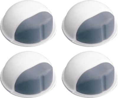 AMIG Deurstopper/deurbuffer - 4x - D50mm - zelfklevend - wit