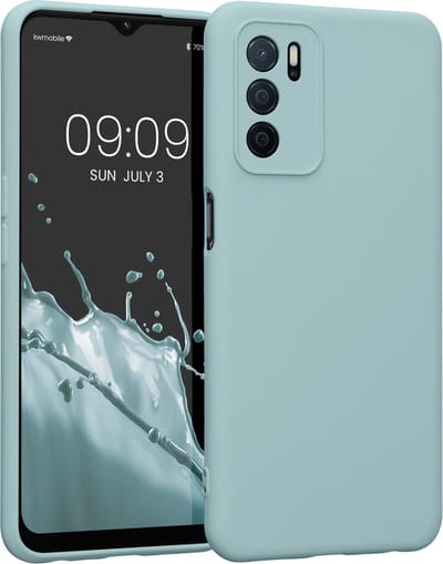kwmobile telefoonhoesje geschikt voor Oppo A16 / A16s / A54s - Hoesje voor smartphone - Precisie camera uitsnede - TPU back cover in cool mint