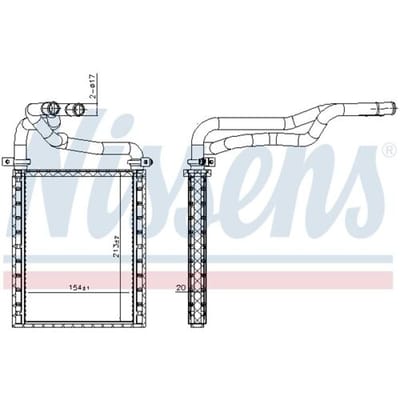 Kachelradiateur, interieurverwarming NISSENS 707191