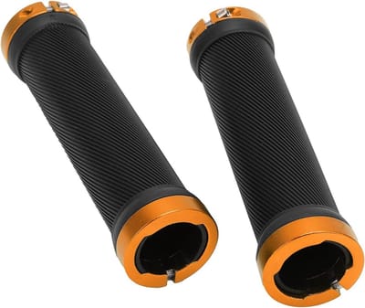Fietshandgrepen Rubber - Comfortabele grips - Comfortabel fietsen - Zacht antislip ontwerp - 22 mm stuur - Geel