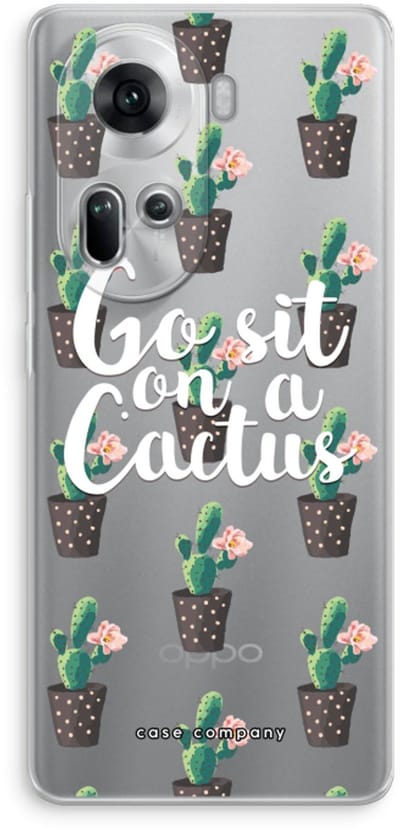 Case Company® - Hoesje geschikt voor Oppo Reno 11 hoesje - Cactus quote - Soft Cover Telefoonhoesje - Bescherming aan alle Kanten en Schermrand