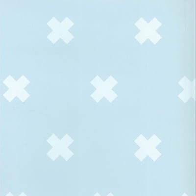 Fabulous World Behang Cross lichtblauw en wit 67104-4