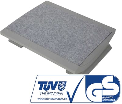 MAULpro Voetensteun ergonom en comfortabel - 45 x 39 cm - grijs - metaal - 1 stuk - MAUL