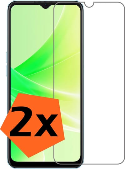 Screenprotector - 2 Stuks - Geschikt voor OPPO A17 - Extra Sterk - Gehard Glas - Beschermglas - Tempered Glass - Screen Protector