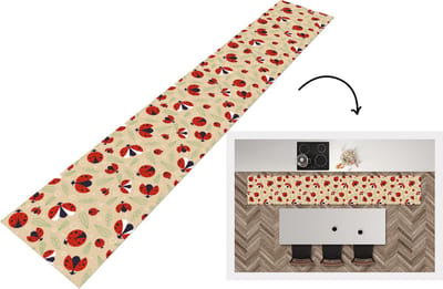 Keukenloper - Loper keuken - Lieveheersbeestje - Bladeren - Design - 300x50 cm - Keukenloper vinyl