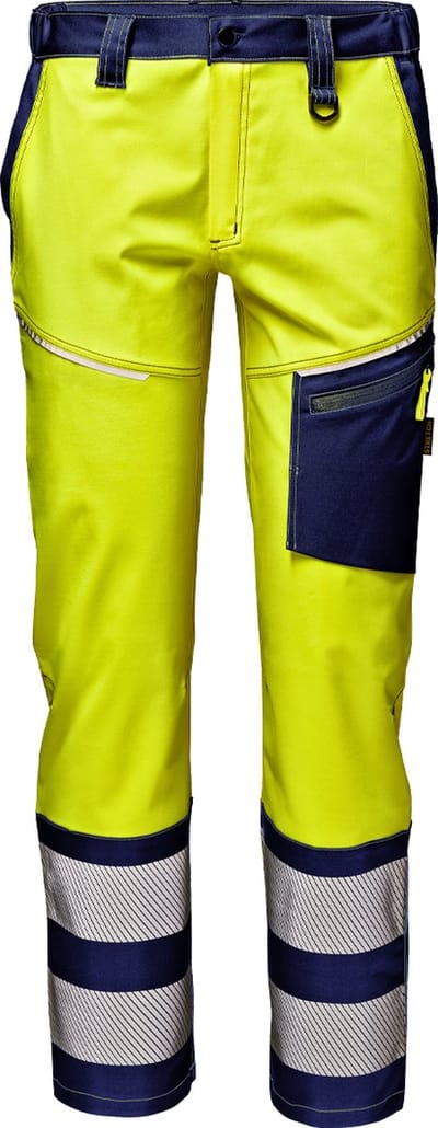 SIR SAFETY MISTRAL STRETCH Hi Vis Reflecterend Werkbroek HEREN Veiligheidsbroek Geel Blauw - Stretch Reflecterend Werkbroek Met Kniezak en D-ring