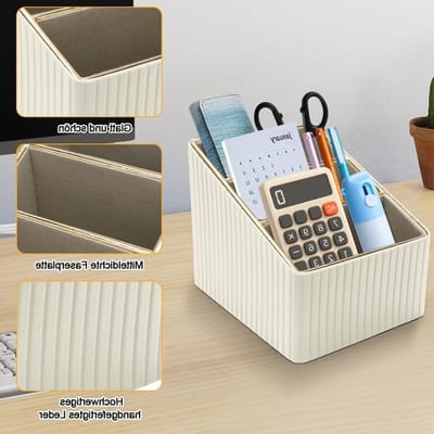 Multifunctionele Bureau Organizer met 3 Compartimenten voor Pennen, Notities en Kantoorbenodigdheden