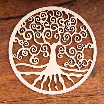 Yggdrasil levensboom hout 12 cm