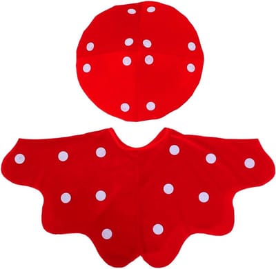 Paddenstoelen Kostuum met Hoed en Cape in Diverse Maten, Perfect voor Cosplay en Feestjes, Comfortabel voor Volwassenen en Kinderen