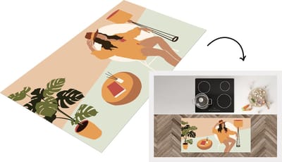 Keukenloper - Loper keuken - Vrouwen - Stoel - Zomer - 120x60 cm - Keukenloper vinyl