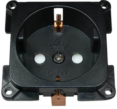 C-Line Wandcontactdoos 230V – Zwart
