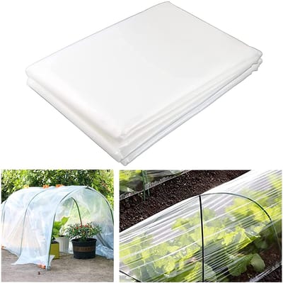 2 x 3M Extra Dikke Polyethyleenfolie Transparante Broeikasfolie Plastic Folie Stofbeschermingsfolie Scheurvaste Tuinfolie van Polyethyleen voor Tuinieren Broeikas Polytunnel (250Mu / 1000G)