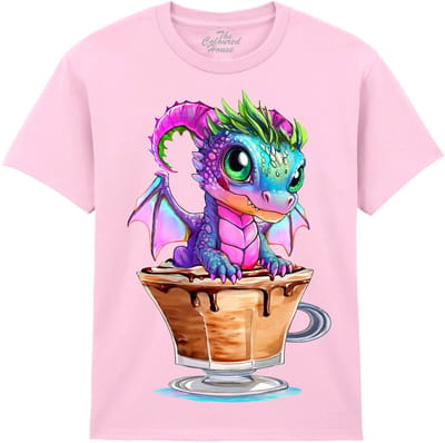 KIDS Draak Mocha Latte Dragon The Coloured House KIDS T-shirt XL